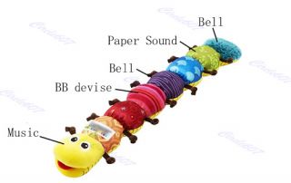 New Popular and Colorful Musical Inchworm Soft Lovely Developmental Baby Toy