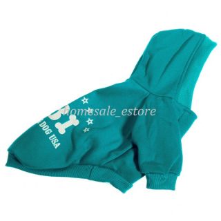 Winter Warm Cotton Pet Dog Hooded Sweater Clothes Velvet Apparel Costumes Cute