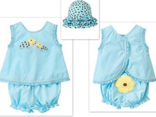 All Sz 12 18 Gymboree Summer Dress Romper Bloomer 2 PC Set Outfit New Baby