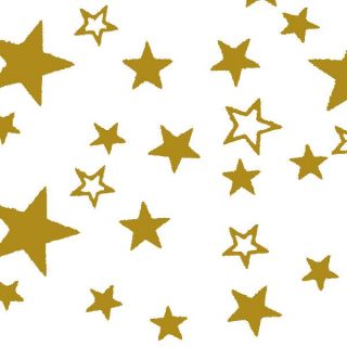 Gift Wrapping Paper Bulk Roll Wrap Gold Stars White Background 50 Metres