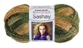 Red Heart Boutique Sashay Net Style Ruffle Yarn with Metallic Accent Conga
