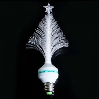 3W E27 Xmas Tree Shape Optical Fiber LED Bulb Light Lamp Dec for Party Home Use