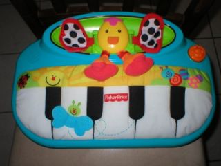 Fisher Price Miracles Milestones Peek A Boo Piano Baby Crib Toy Music