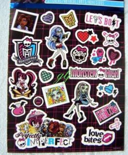 Scrapbooking Stickers Monster High Fashionably Fierce Love Bites