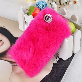 Luxury Winter Warmer Rex Rabbit Fur Back Case Cover for Apple iPhone 4 4S 5 5S