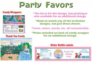 Princess Cinderella Birthday Party Ticket Invitations Supplies and Favors