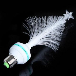3W E27 Xmas Tree Shape Optical Fiber LED Bulb Light Lamp Dec for Party Home Use