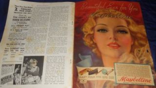 1938 Shirley Temple Movie Mirror Magazine Disney Snow White Movie Ad Star Gossip