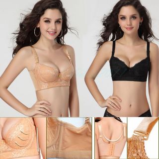 Hot Sexy Womens Side Support B C Cup Plunge Push Lift Up Lace Underwired Bra