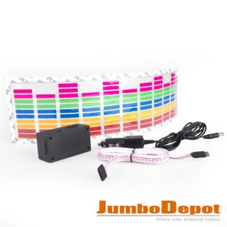 Colourful Car Music Rhythm LED Flash Lamp Sticker Sound Decor Equalizer Light