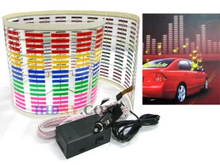 Sound Music Activated Sensor Light Equalizer Multi Color LED 12V Car Sticker