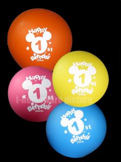 Disney Mickey Mouse One Year Old 1 St Birthday Party Balloon 8x Balloons M996