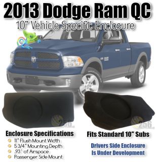 Dodge RAM Quad Cab 10" Vehicle Specific Enclosure