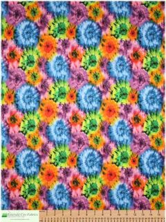 RJR Flower Power Tie Dye Floral Multi Cotton Fabric