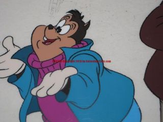 1991 Walt Disney Animation Cel Goof Troop Pete Family Model Cel PJ Pistol Peg