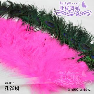 27"x14" Soft Feather Fans Folding Hand Fans Belly Dance Costumes 6 Color