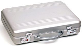 New Aluminum 17" Hard Laptop Computer Briefcase Silver Attache Case Pro Bag
