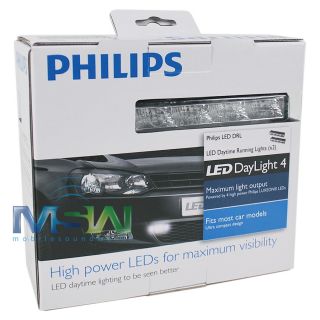 New Philips® Daylight 4 Car Auto LED DRL Daytime Running Lights 1 Pair