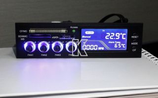 Digital LCD Panel Fan Speed Controller Temp Controller Card Reader eSATA