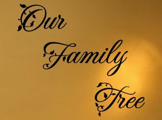 Our Family Tree Branch Vinyl Wall Words Decals Z