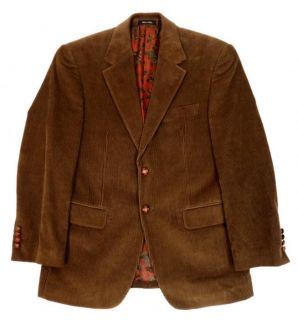 $295 Ralph Lauren Brown Corduroy Cotton Blazer Jacket EU 46 US 36 S