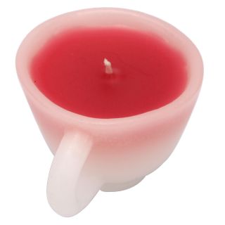 New Classic Coffee Cup Shape Fragrant Candle for Wedding Party Decor Red