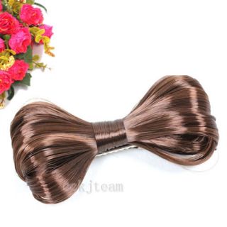 Lady Gaga Hair Bow Wig Clip Party Dress Up Flaxen JF07