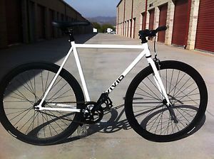 Fixie Bicycle Fixed Gear Track Bike Vivid Bicycles New White Frame Black