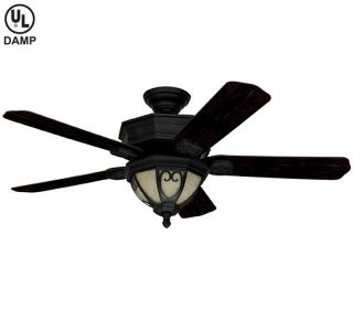 Hunter 52" Textured Black Outdoor Ceiling Fan 23945