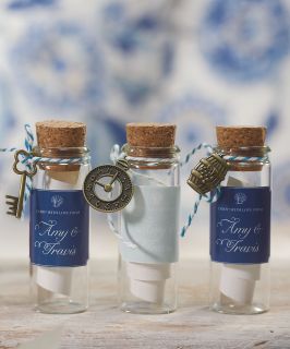 12 Clear Glass Mini Bottle with Cork Wedding Bridal Candy Party Favor Containers