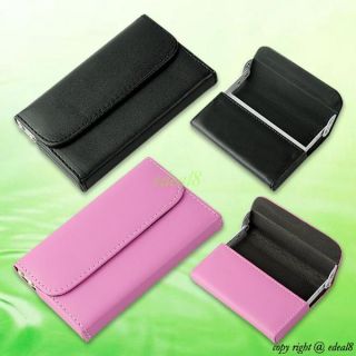 Leather ID Credit Name Business Card Case Box Holder Wallet Purse Organizer