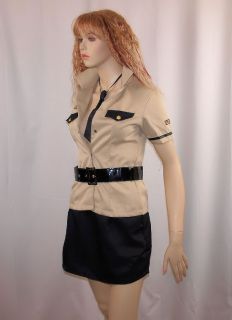 Sexy Army Sergeant Womens Fancy Dress Costume 4 Piece Set Size Fits 8 10