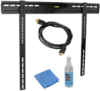 New Pyle 32" 60" Heavy Duty Flat Panel TV Wall Mount w HDMI Cable Screen Cleaner