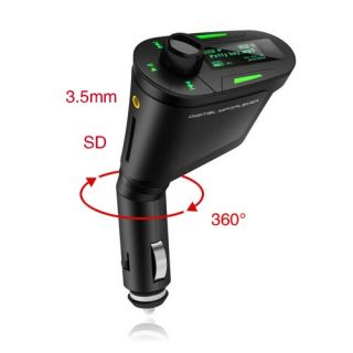 New Car  Player Wireless FM Transmitter Modulator USB SD MMC LCD Green Remote