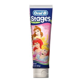 Oral B Stages Toothpaste Disney Princess Pink Bubble Gum 4 2 Oz