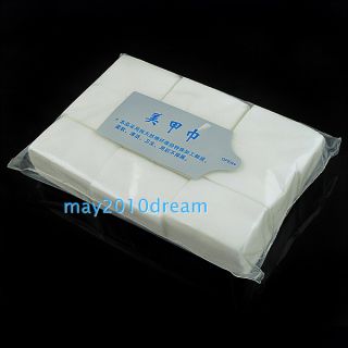 900pcs Nail Art Polish Remover Cotton Pad Paper Wipes Holder Stand Cosmetic