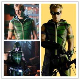 Smallville Justice League Green Arrow Hoodie Costume Any Size Custom Made