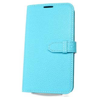 Galaxy Note 2 Handmade Genuine Togo Leather Case Flip Cover Skin Pouch Sky Blue