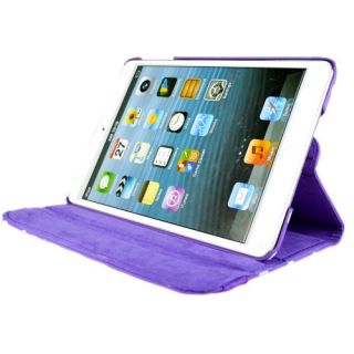 360 Degree Rotating PU Leather Case Cover for iPad Mini Accessories Purple