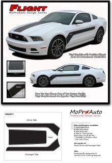 2013 2014 Ford Mustang Center Hood Hockey Body Stripes 3M Vinyl Graphic Decals