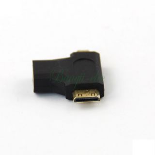 Micro HDMI Male Mini HDMI Male to HDMI 1 4 Female 90 Degree Adapter Type D C A