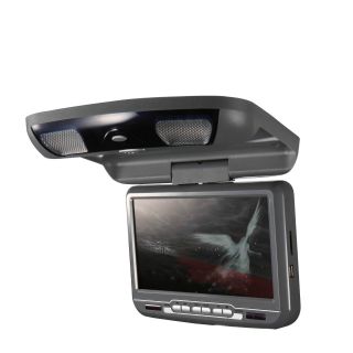 9" Car LCD Roof Mount Flip Down Video Audio Entertainment System DVD TV Game IR