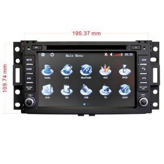 Car GPS Navigation Radio HD Touch Screen TV DVD Player for 2006 09 Hummer H3