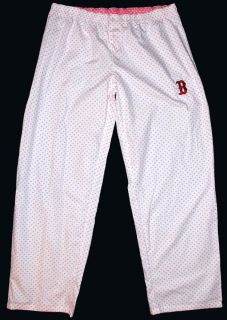 Boston Red Sox Little Pink Hearts Women's Lounge Pants XL MLB 100 Cotton
