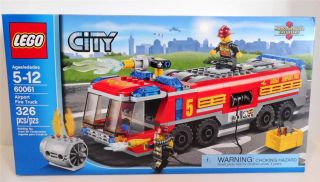 Lego City 60061 Airport Fire Truck 2014 City Set New in SEALED Box in Hand
