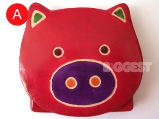 Kids Childrens Girls Cute Leather Pig Coin Purse Gift