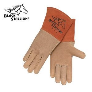 Black Stallion 27 Long Cuff Pigskin MIG Welding Gloves