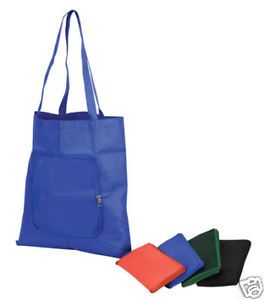 Shopping Eco Green Friendly Reusable Zipper Tote Bag