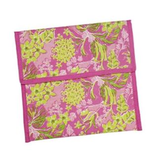 Lilly Pulitzer Reusable Sandwich Snack Sack Luscious Pink Green Eco Lunch Bag