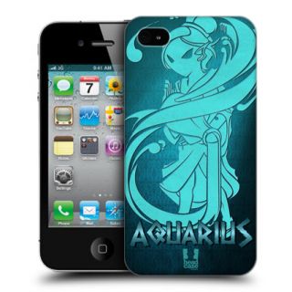 Genuine Head Case Zodiac Sign Aquarius Matt Snap Back Case for Apple iPhone 4 4S